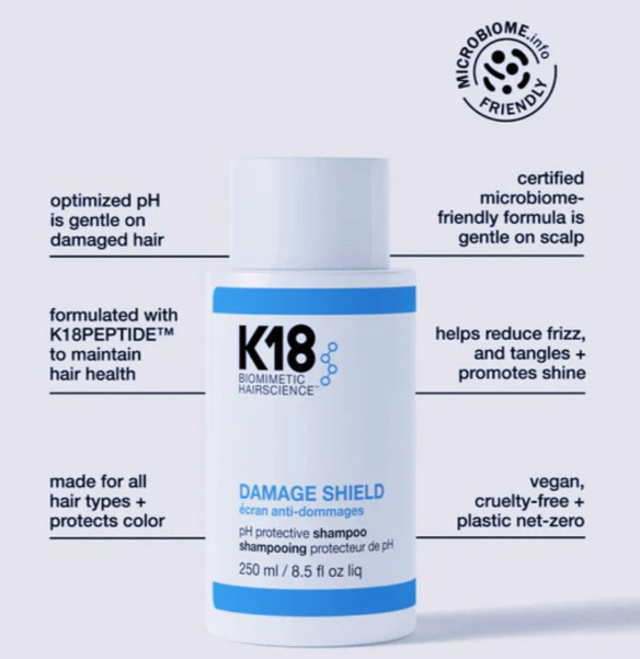 K18 Damage Shield pH Protective Shampoo 250ml-1