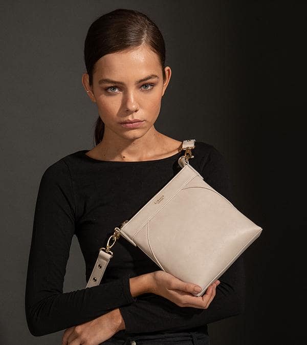 Raven Grey Vegan Crossbody Bag-2