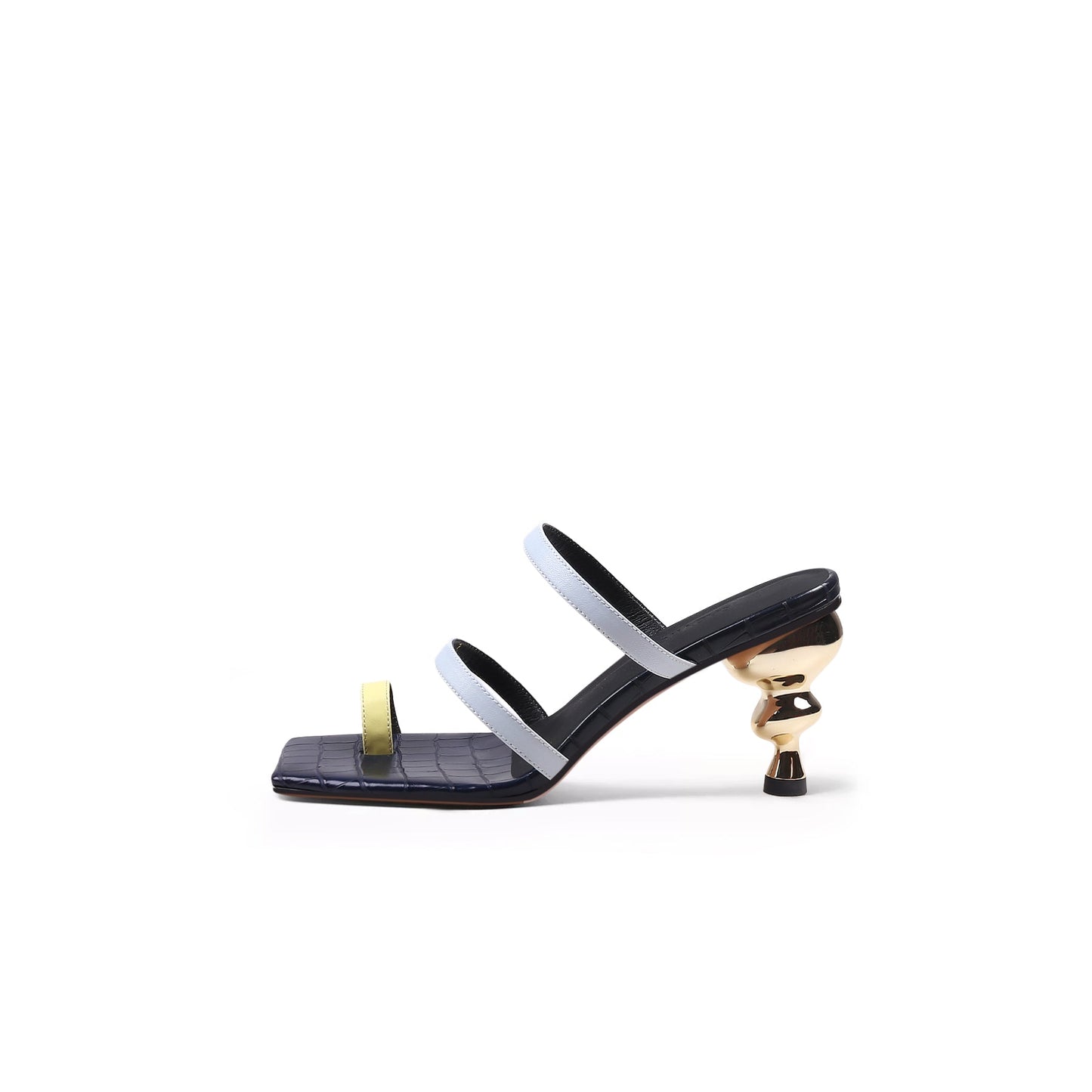 Sexy Square Toe Hour Glass Heels-5