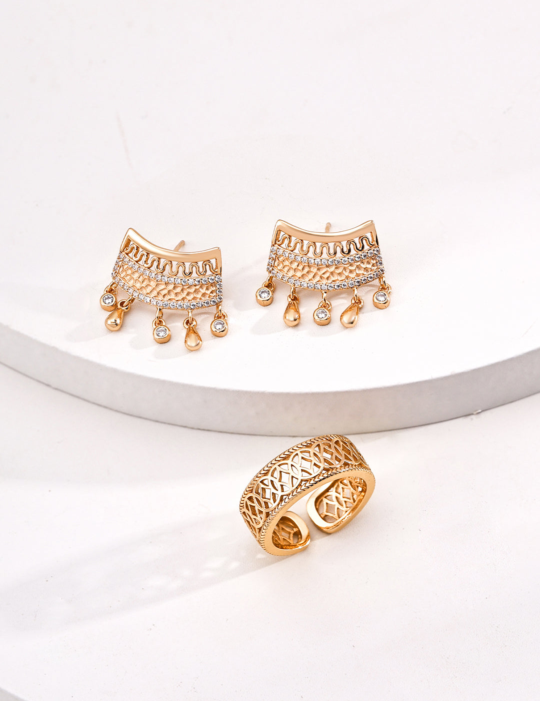 Vintage Zircon Earrings-2