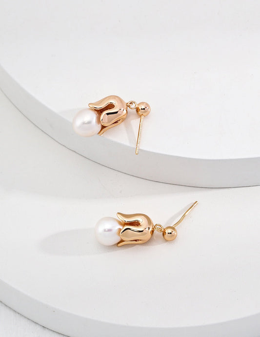 Lily Of The Valley Pearl Earrings-0