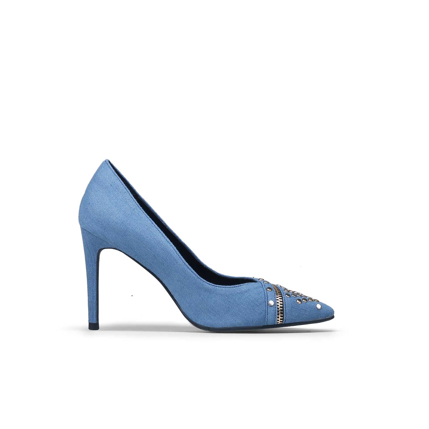 Bling Denim Pointed Toe Pumps-2