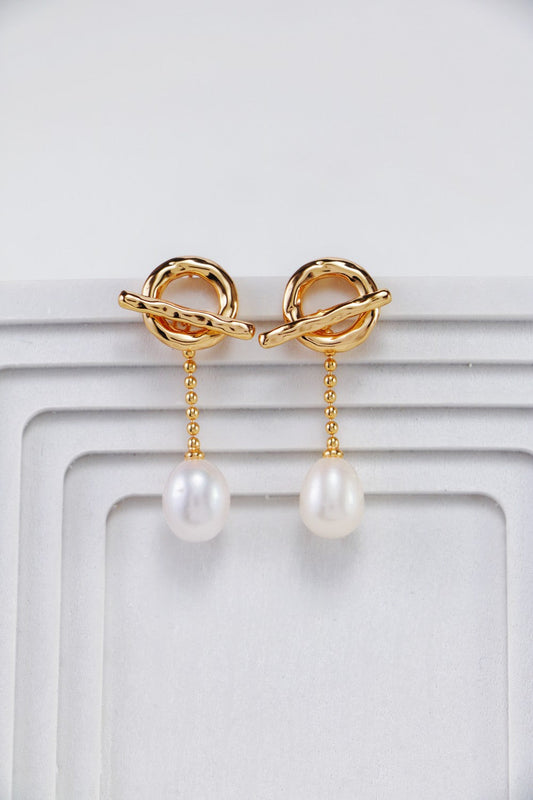 Reversible Pearl Earrings-0